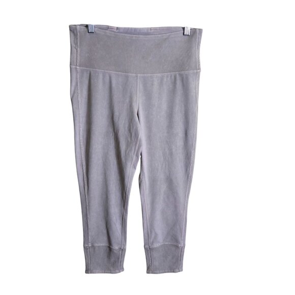 Lululemon Wunder Under Cropped 23" Ribbed Washed French Clay Leggings Size 10 - Picture 2 of 8